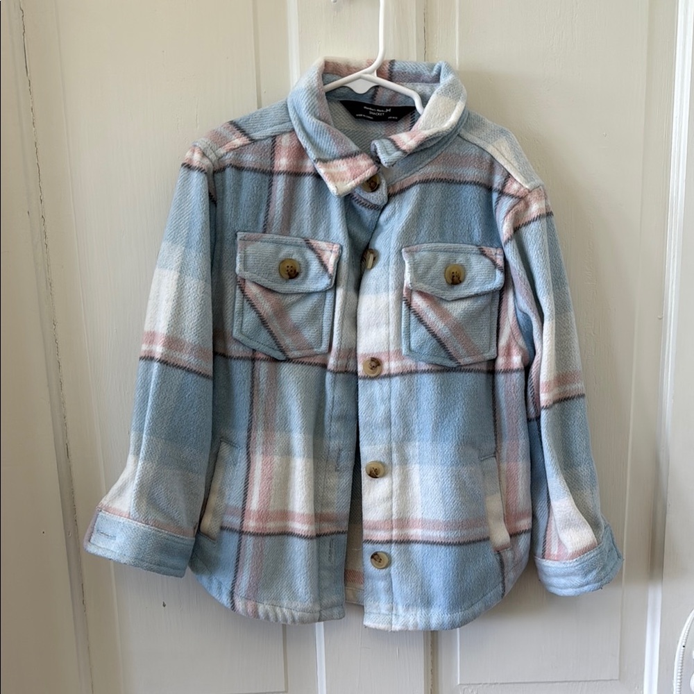 Kids Blue Plaid Jacket